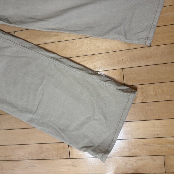 H&M Divided Tan Wide Leg Denim Jeans Chino's Pants Size 6 Stretch - Picture 3 of 8